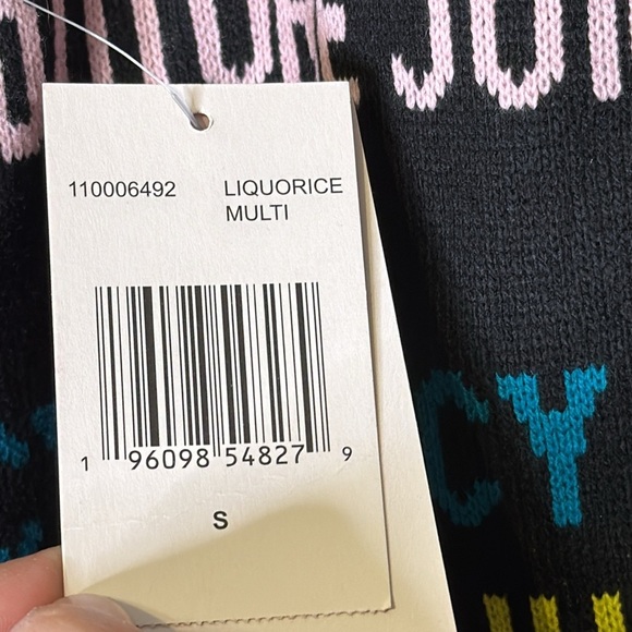 NWT JUICY Sweater Liquorice Multi Color Side Slit Size Small - Picture 7 of 8